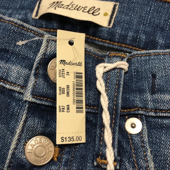 NWT Madewell Slim Straight Jeans 0504 - Picture 7 of 11